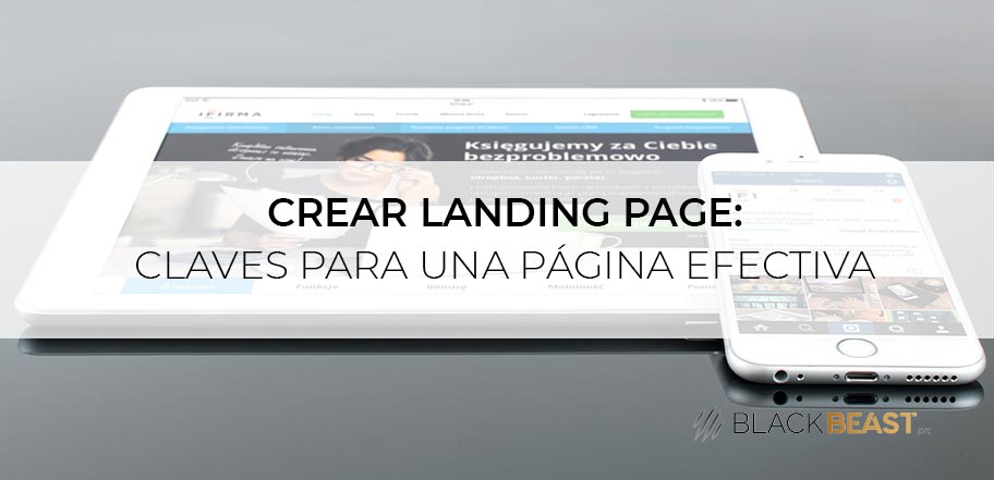 crear landing page